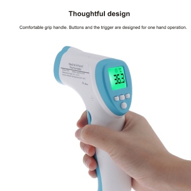 Ear Forehead Thermometer Digital Infrared Baby Temperature Gauge Instrument Non-contact High Sensitivity Temperature Gun for Kids Children and Adults